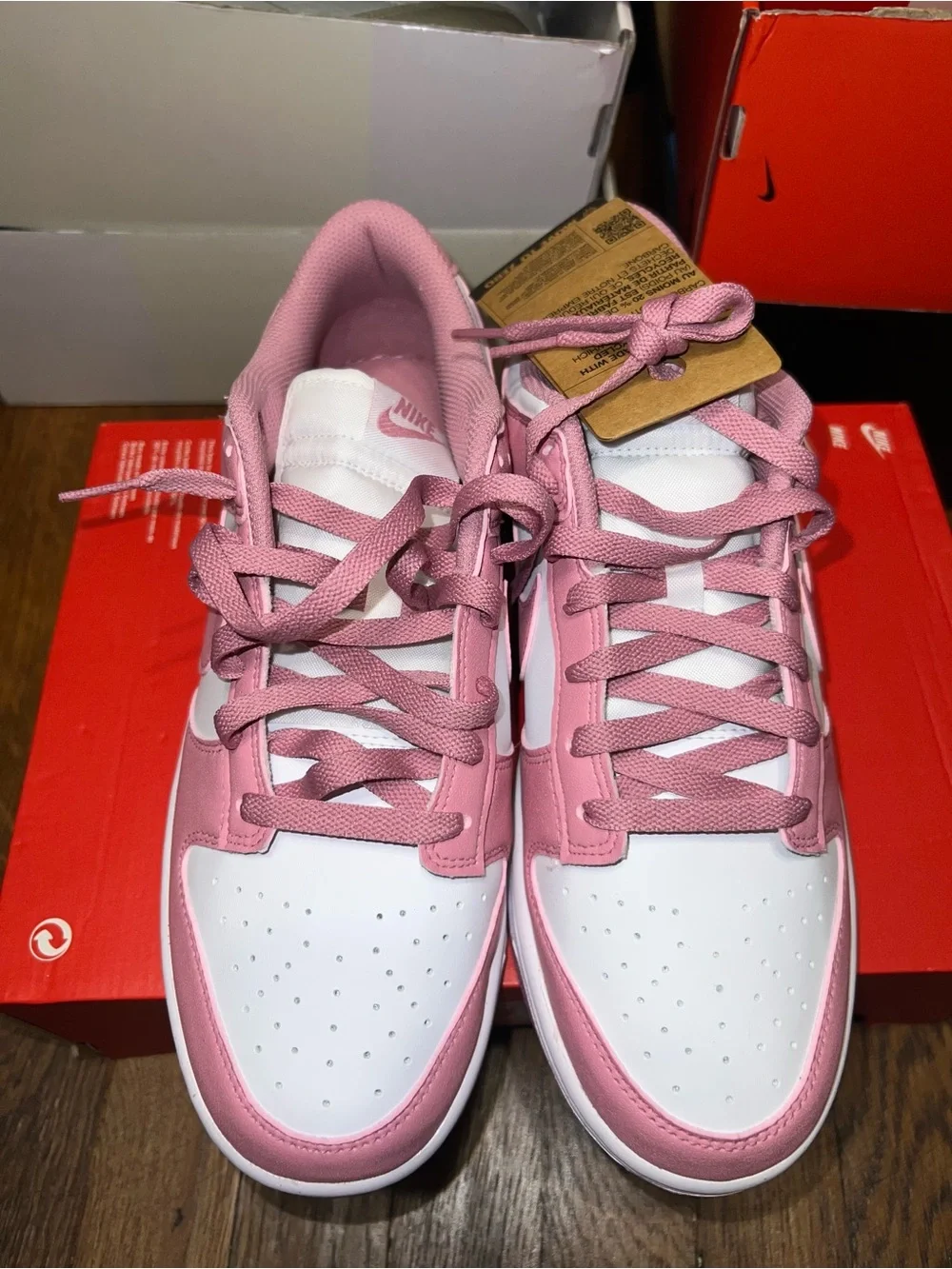 Size 11W/9.5M - Wmns Nike Dunk Low “Elemental Pink” (NEW MISSING LID) DD1873-112